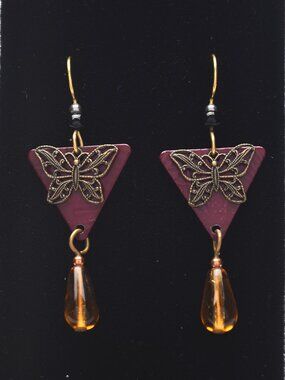 Dangle Amber Earrings